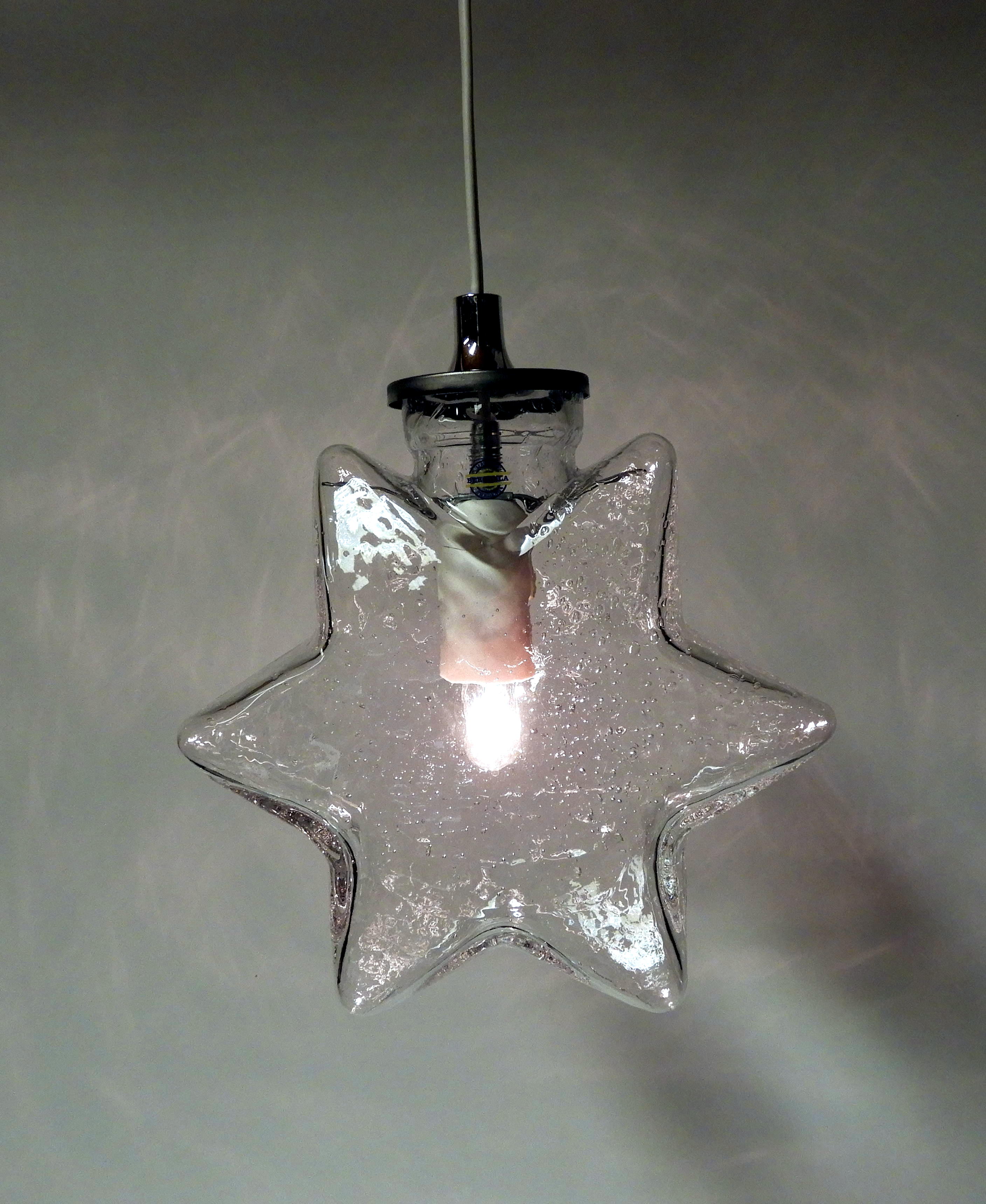 Glas stjärnan Stella Klar / Glasstjärna "Bubbla"