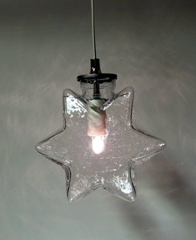 Glas stjärnan Stella Klar / Glasstjärna "Bubbla"
