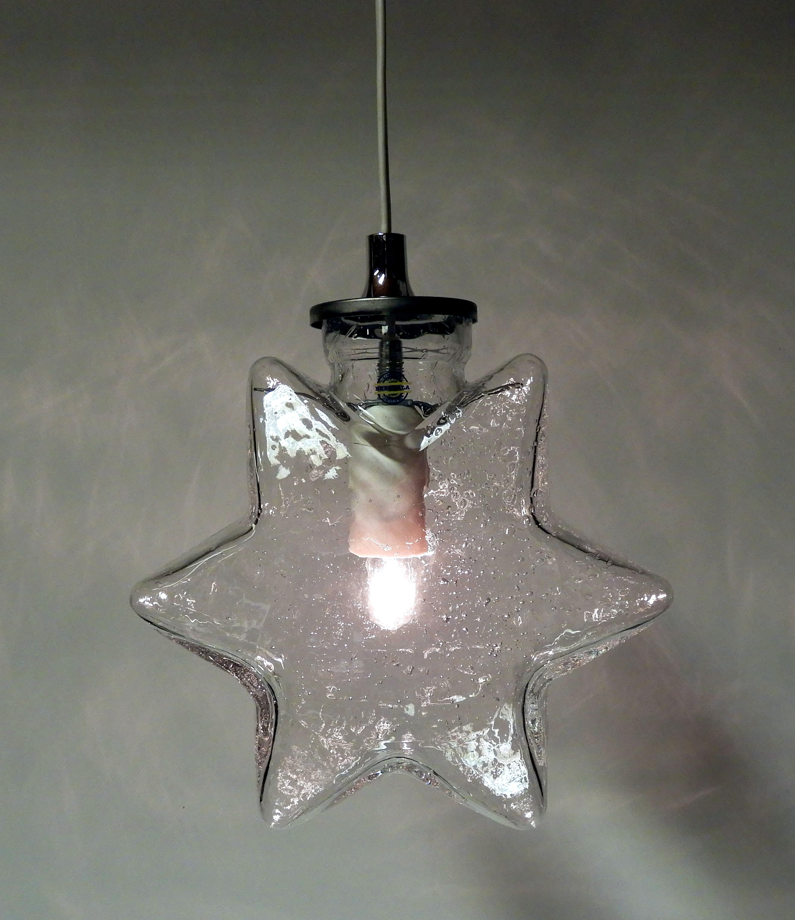 Glas stjärnan Stella Klar / Glasstjärna "Bubbla" - 2