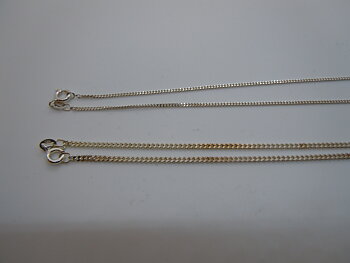 Äkta silver halsband kedja 100 cm