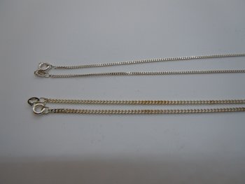 Äkta silver halsband kedja 40 cm