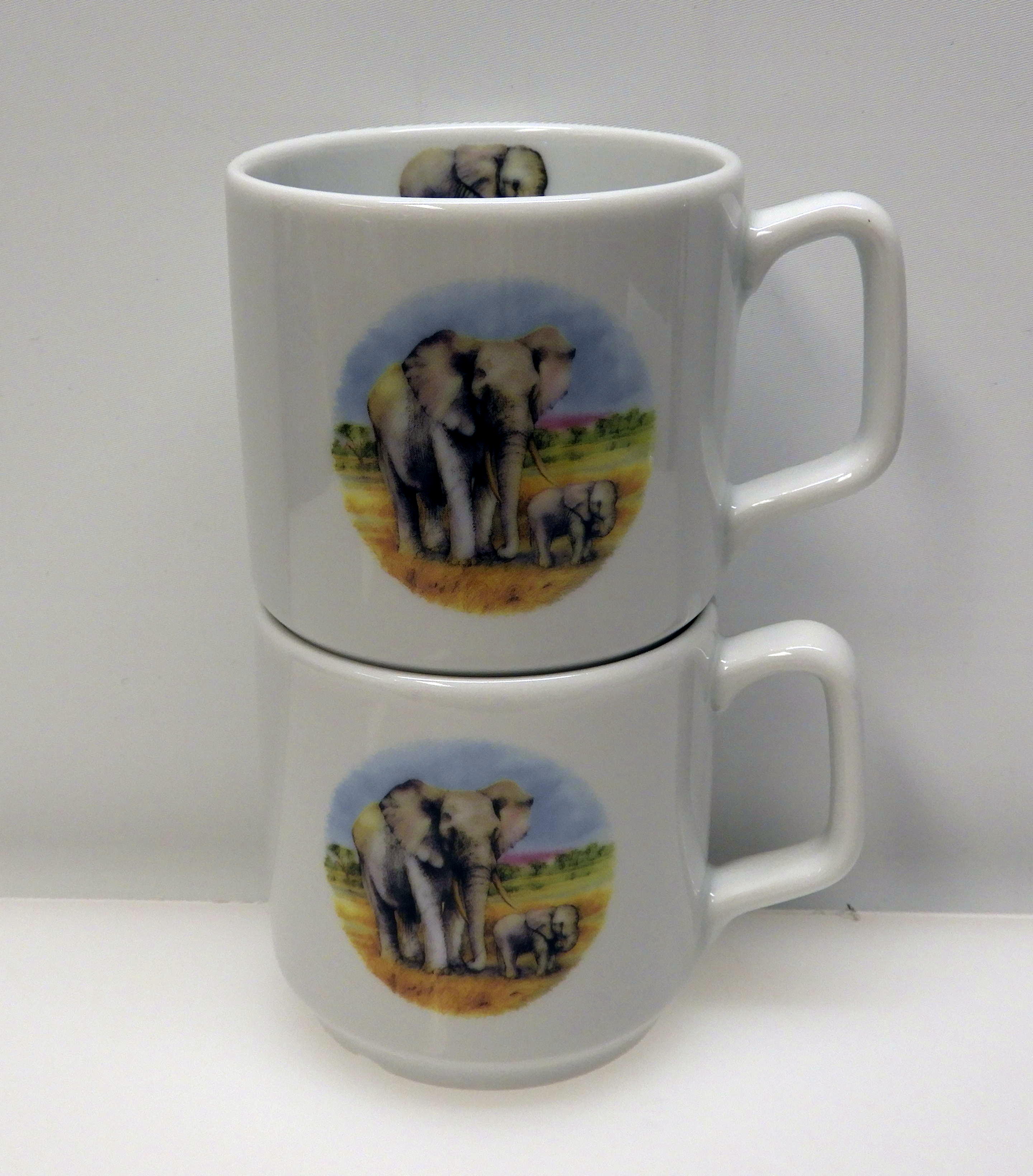 Kaffe, te mugg Elefant med unge - 4