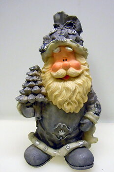 Kul Tomte med gran & teddy björm