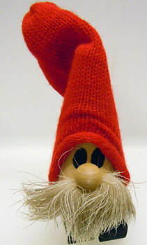 Handgjord tomte med skägg
