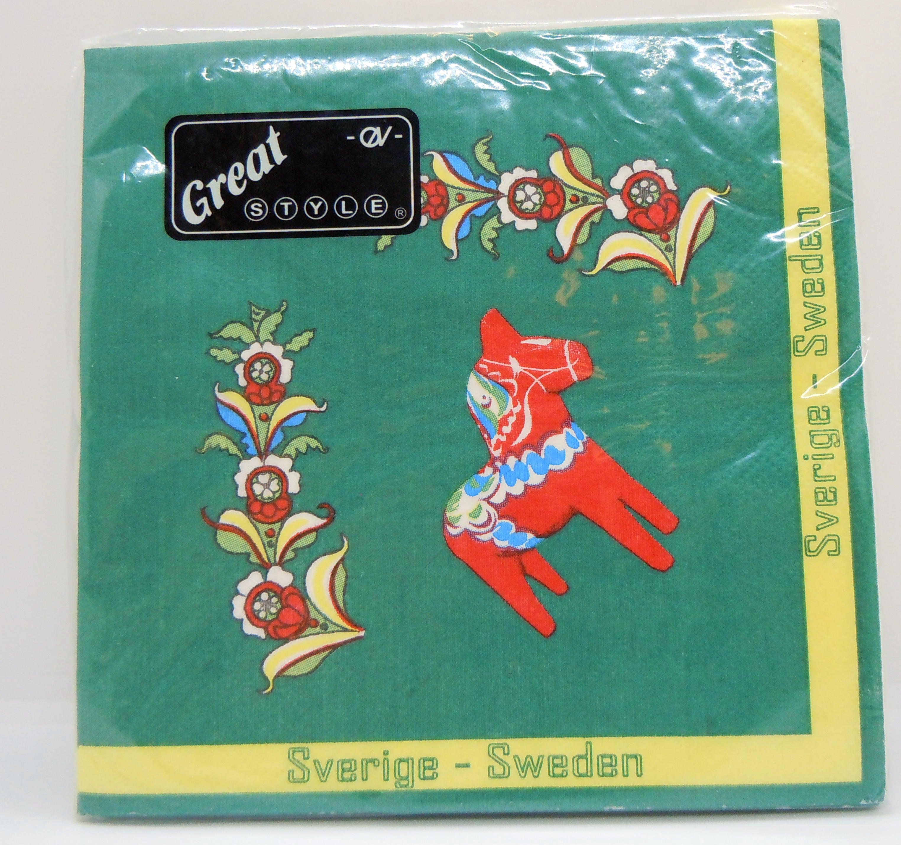 Servetter 20 st Dalahäst Sweden