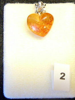 Hjärta Äkta Bärnsten 2
