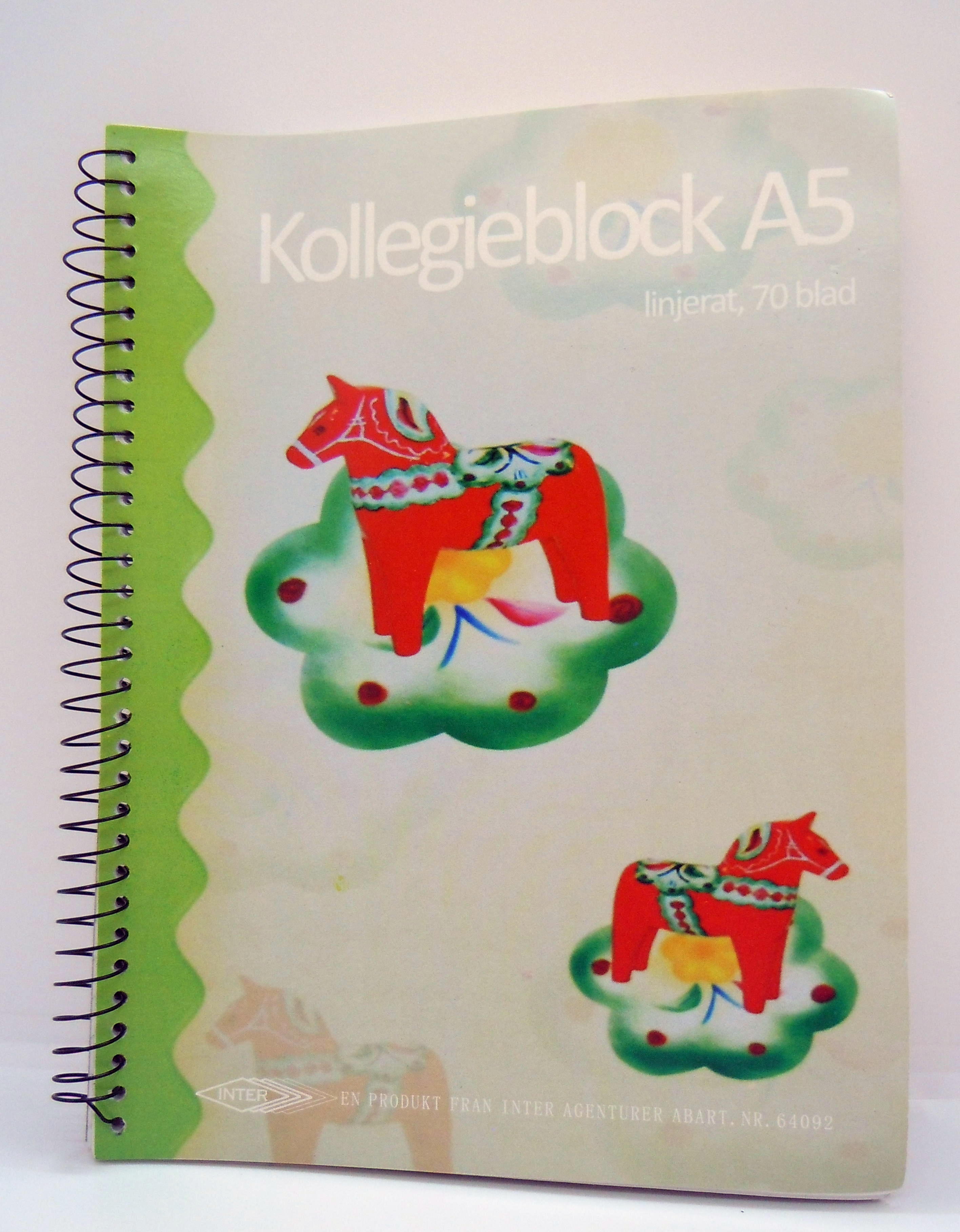 Kollegieblock A5 Dalahästar