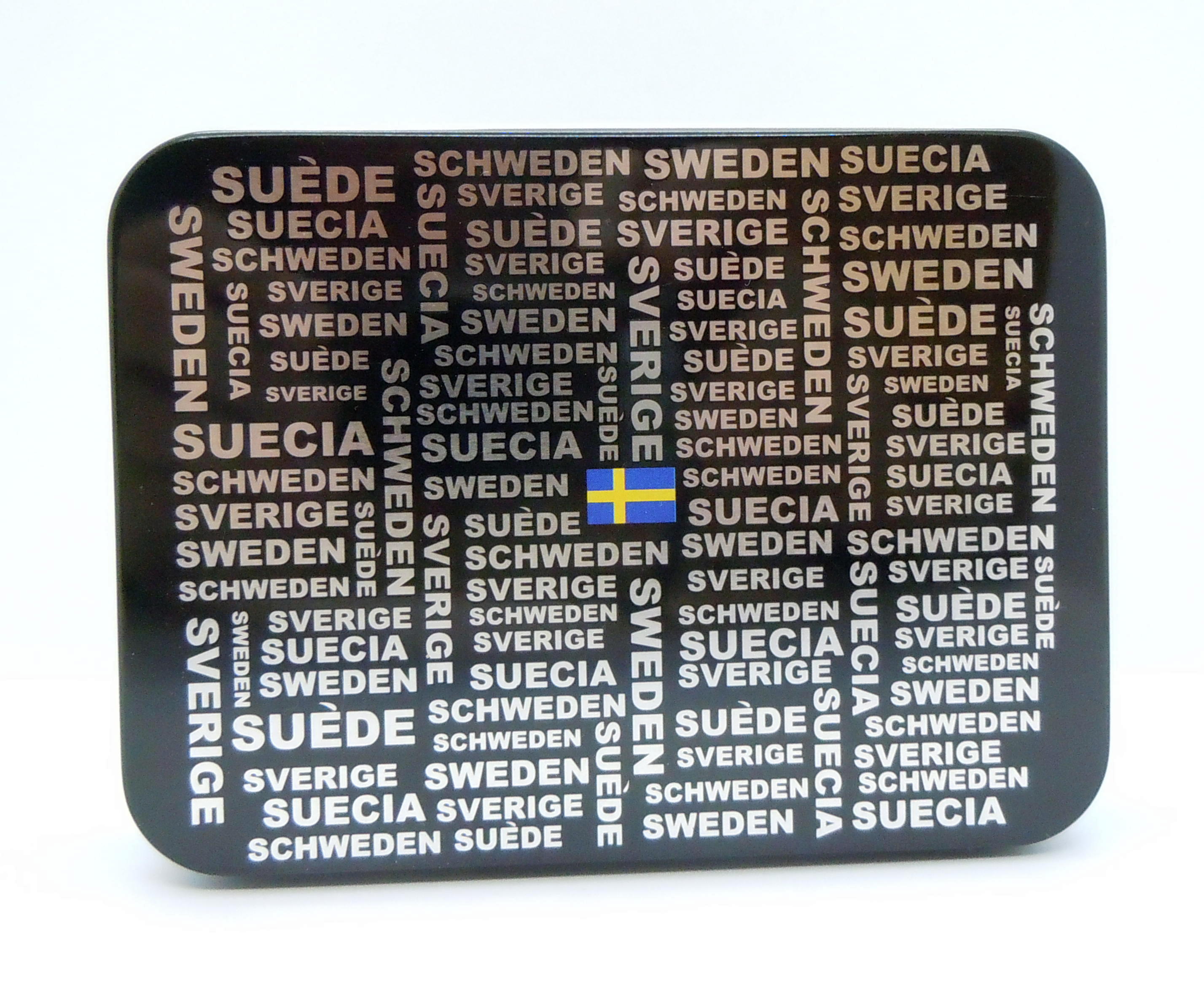 Designad Plåtburk Sweden Flagga