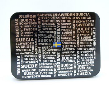 Designad Plåtburk Sweden Flagga