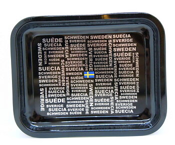 Designad Bricka Sweden Flagga