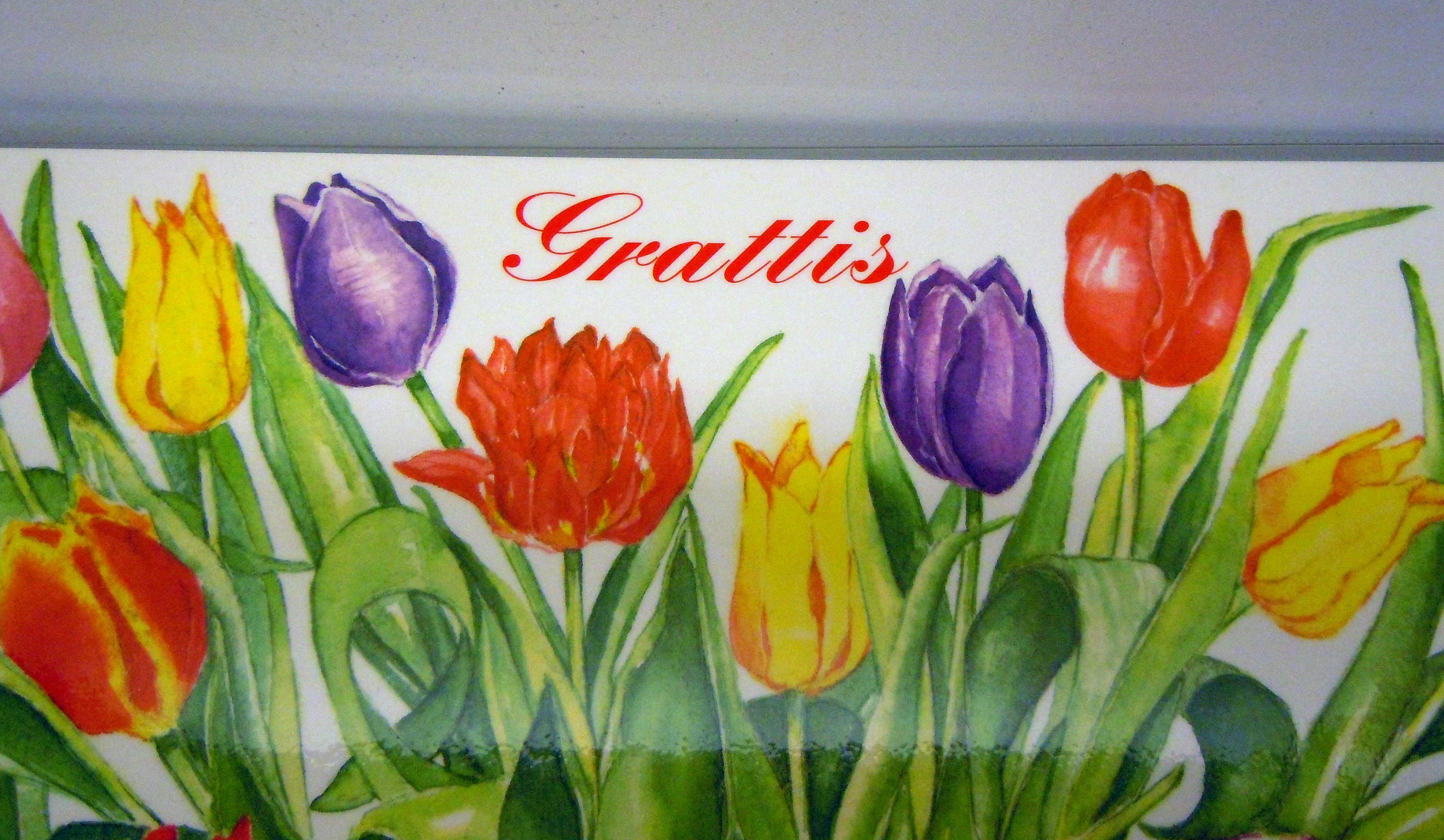 Bordstablett Tulpaner Grattis - 2