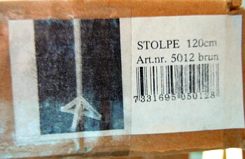 Stolpe till Fågelbord 120 cm brun