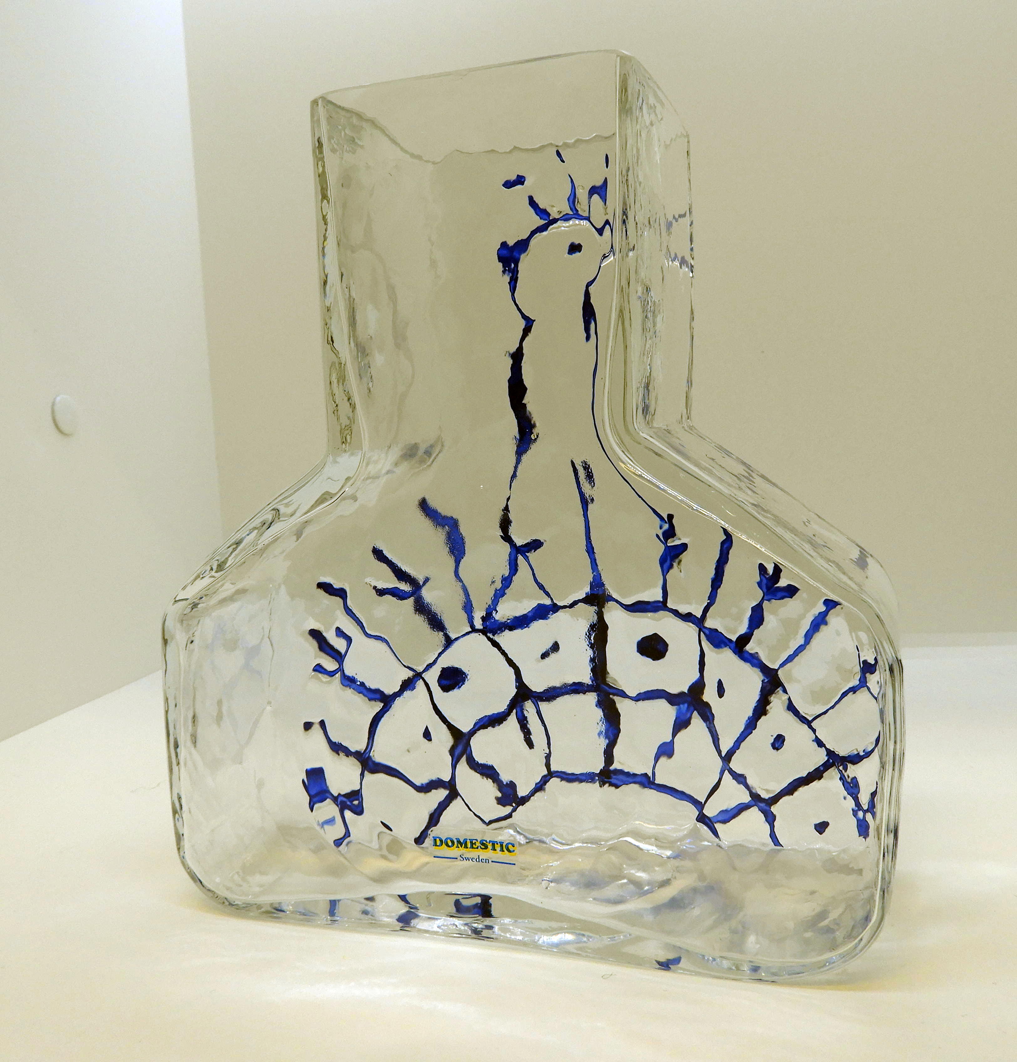 Glasvas av Wiktor Berndt, Påfågel, blå - 3