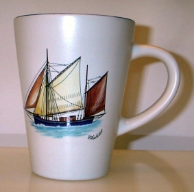 Segelbåtar på mugg 1