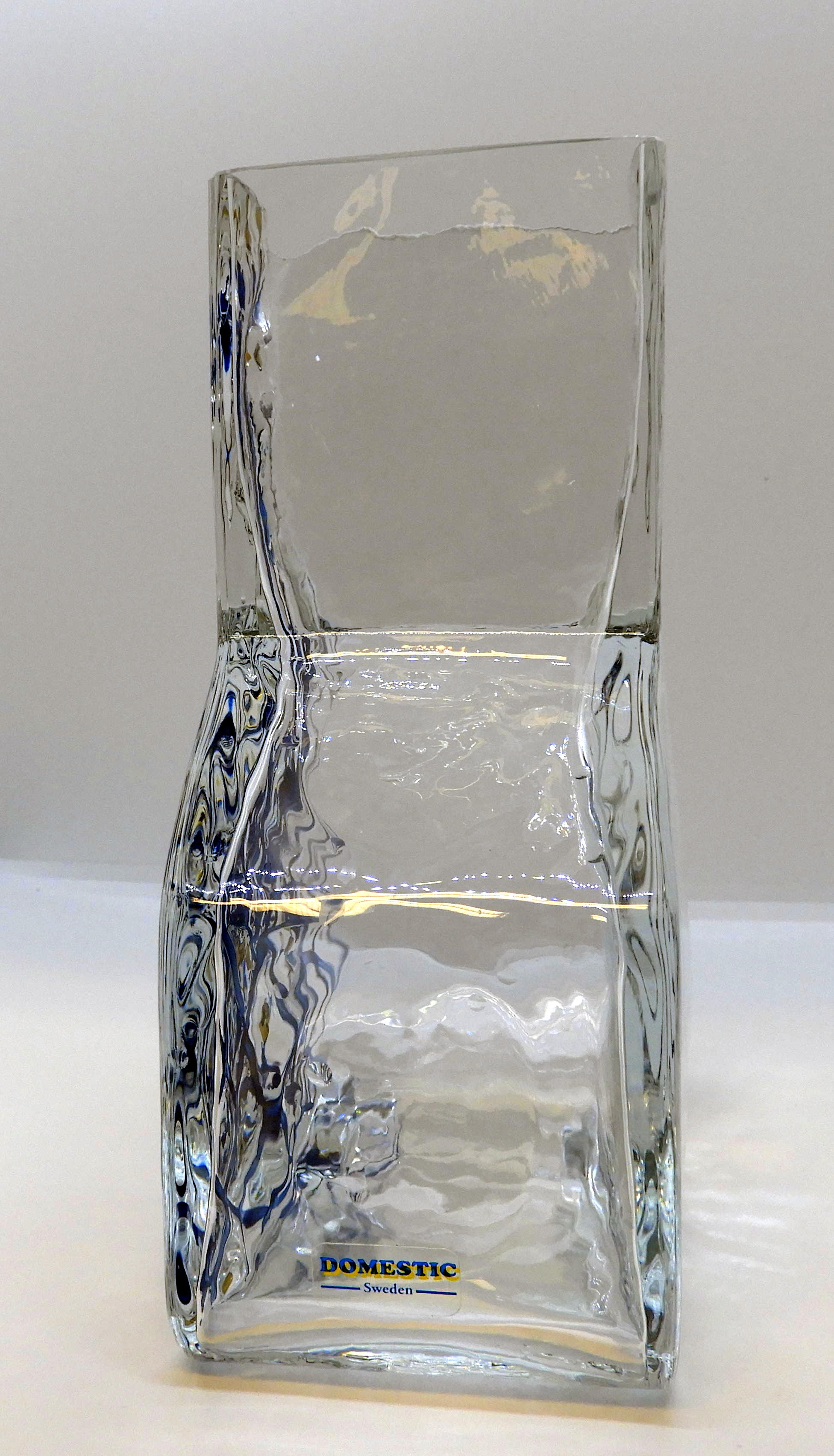 Glasvas av Wiktor Berndt, Påfågel, marin/gold - 2