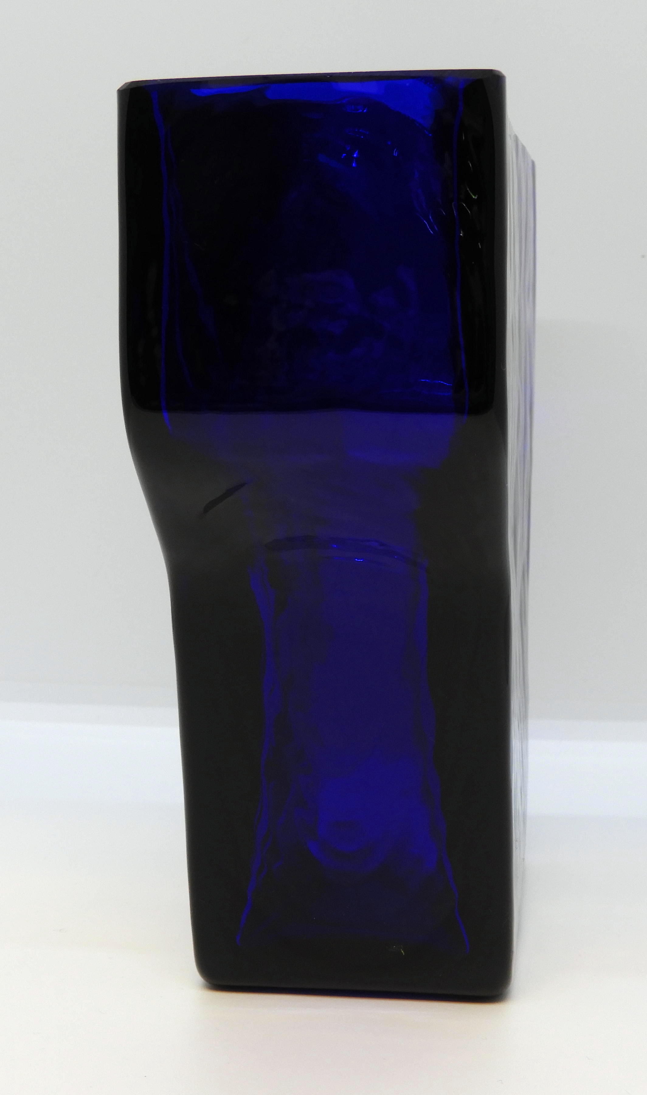 Glasvas av Wiktor Berndt, Viking Koboltblå, gul - 2