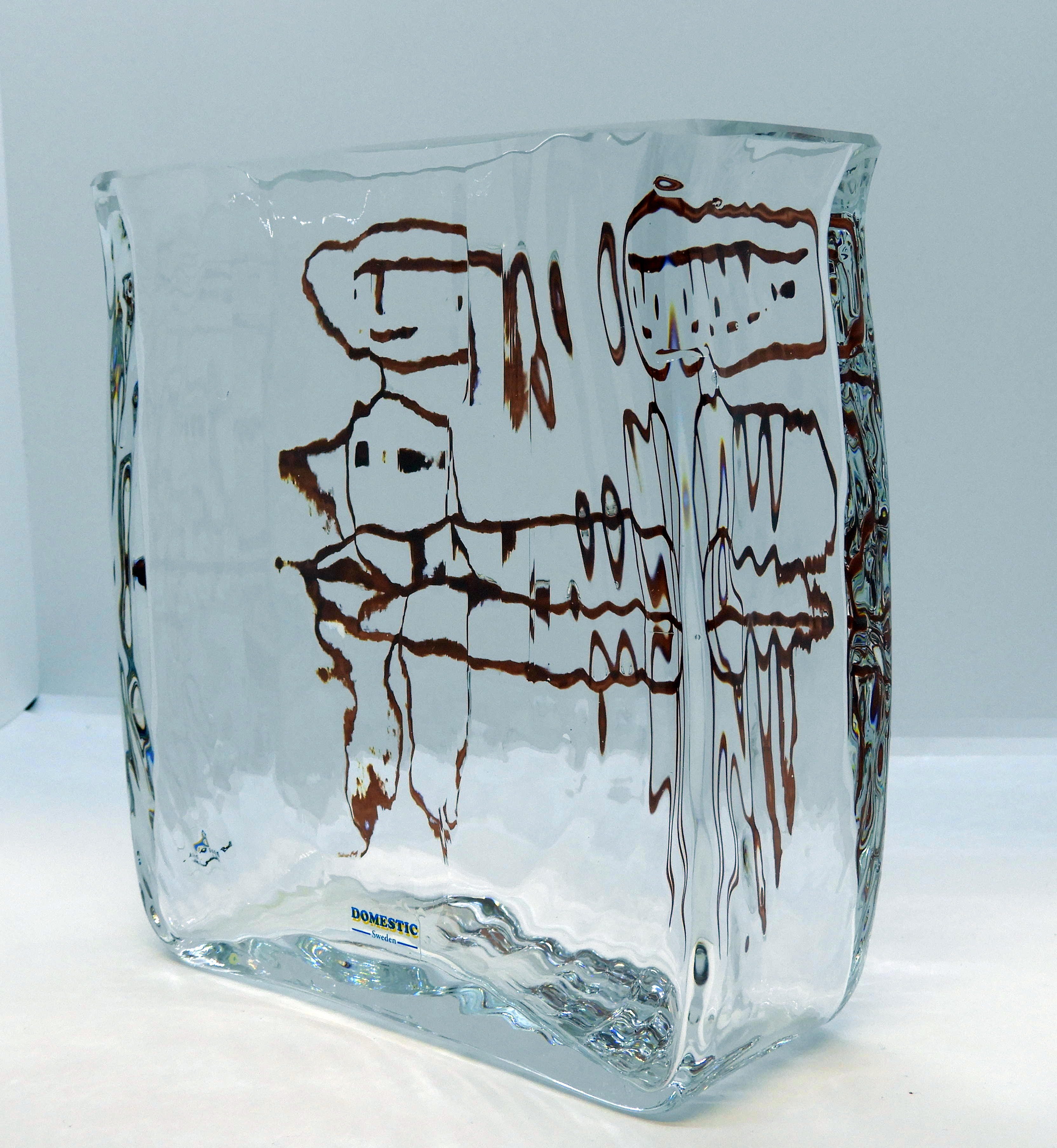 Glasvas av Wiktor Berndt, Adam & Eva, brun - 3