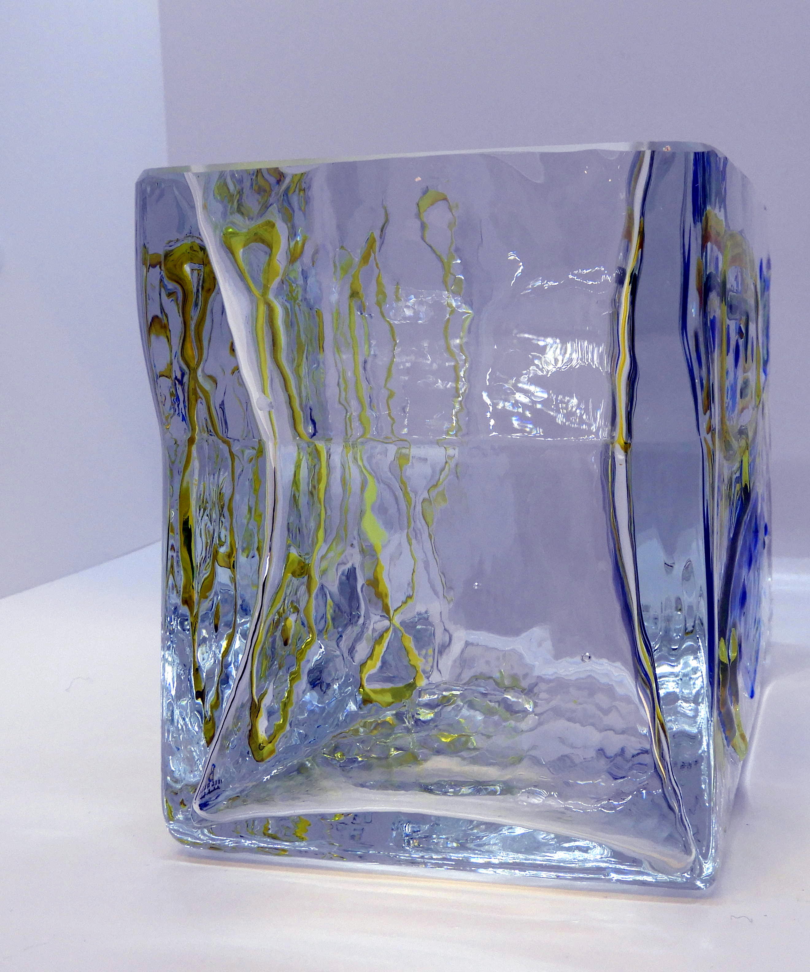 Glasvas av Wiktor Berndt, Sjöjungfru, Röd/grön - 3