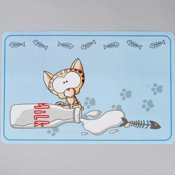 Matskålsunderlägg Katt Milk