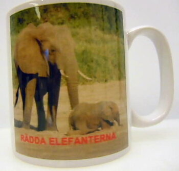 Mugg med elefantmotiv