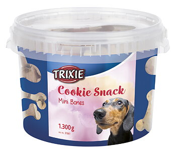 Hundkex, Cookie Snack Mini Bones i hink, 1,3 kg