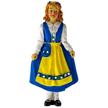 Kylskåpsmagnet  Sverigeflicka