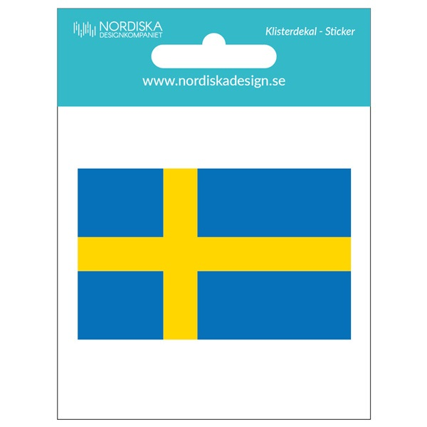 Klistermärke Dekal Sverigeflagga
