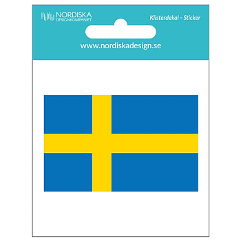 Klistermärke Dekal Sverigeflagga