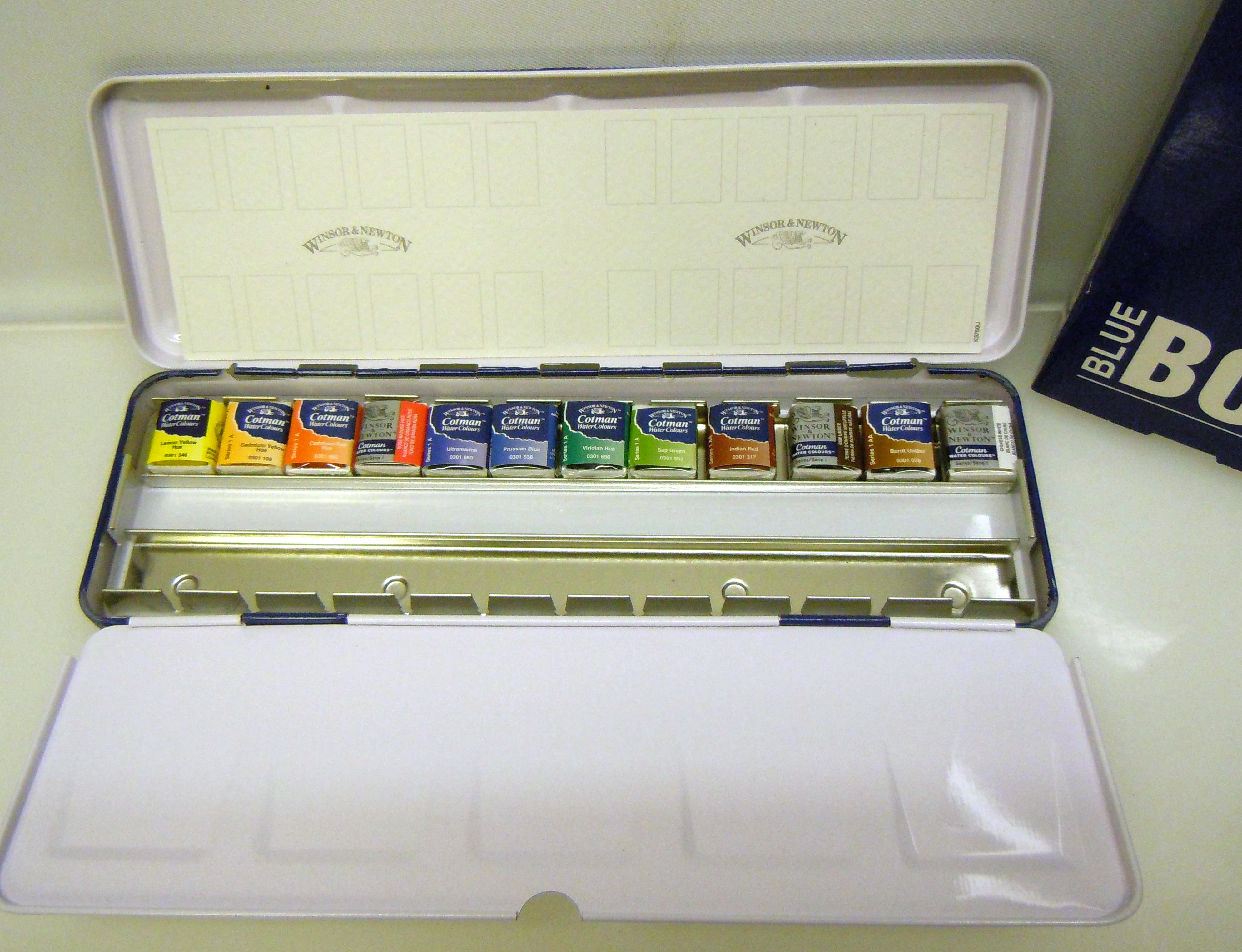 Winsor & Newton Cotman Water Colours 12 st. 1/2 kopp / Plåtbox - 2