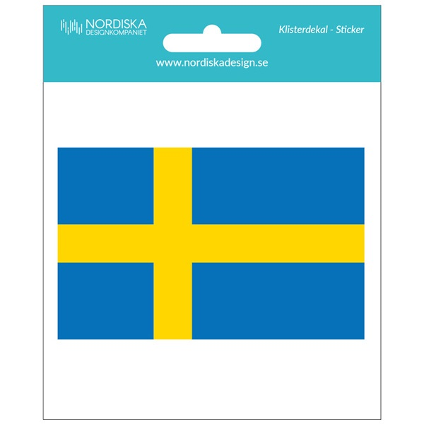 Klistermärke Dekal Sverigeflagga