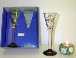 Snapsglas 4 cl Viking 2 pack handmålat