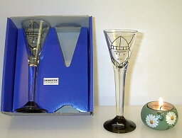Snapsglas 4 cl Viking 2 pack handmålat