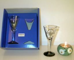 Snapsglas 2 cl Viking 2 pack handmålat