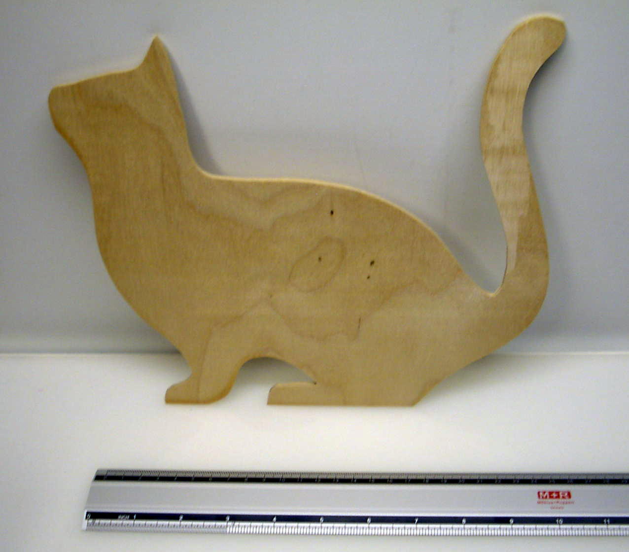 Katt siluett stor att måla 28 cm