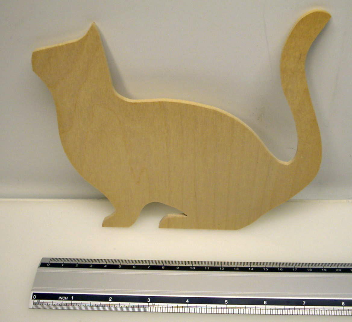 Katt siluett mellan att måla 19 cm
