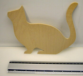 Katt siluett mellan att måla 19 cm