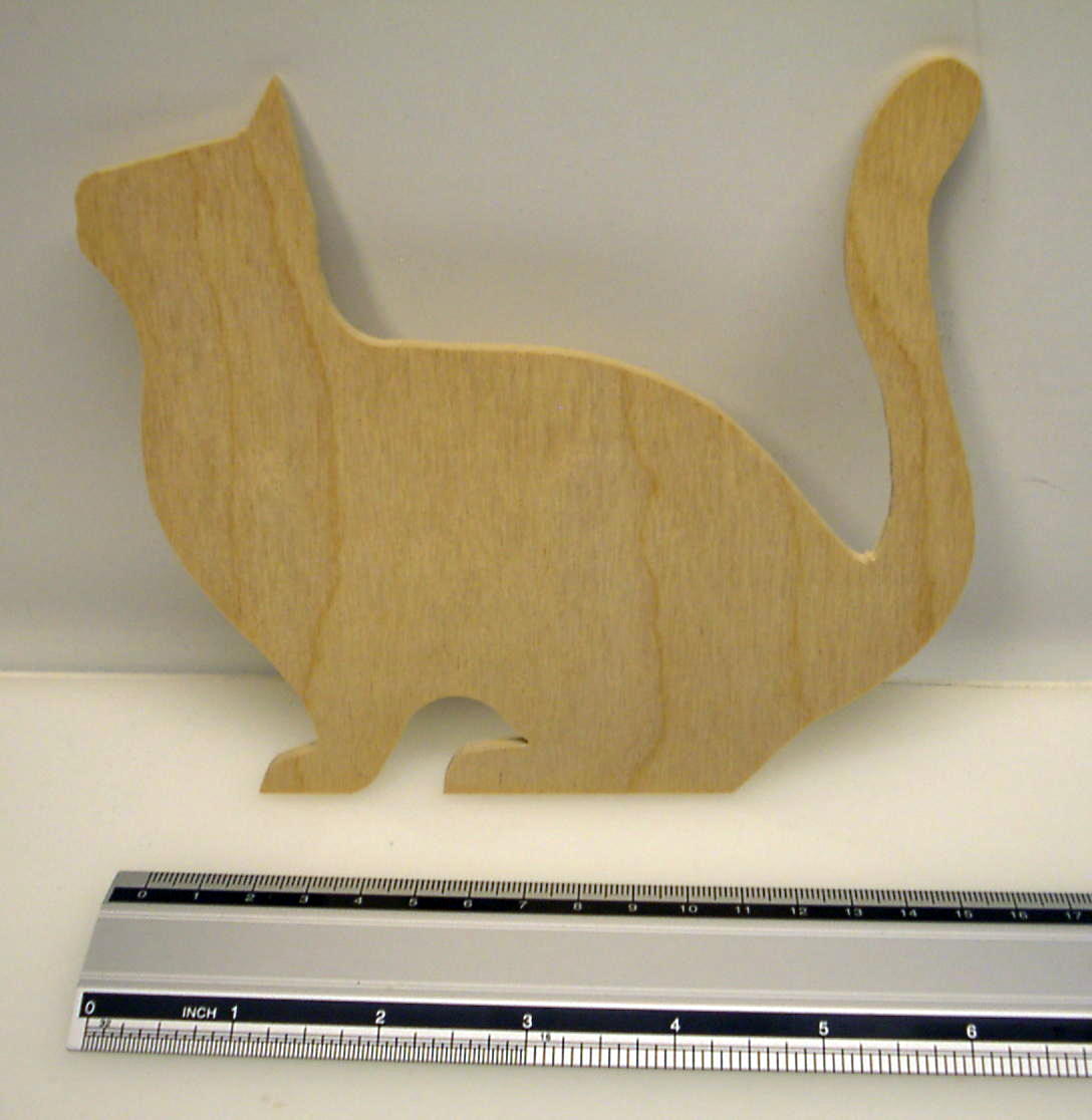 Katt siluett liten att måla 16 cm