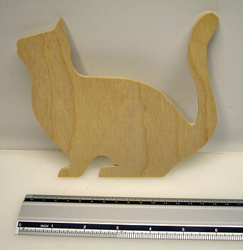 Katt siluett liten att måla 16 cm