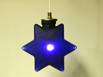 Glasstjärnan Stella  Blå Frost