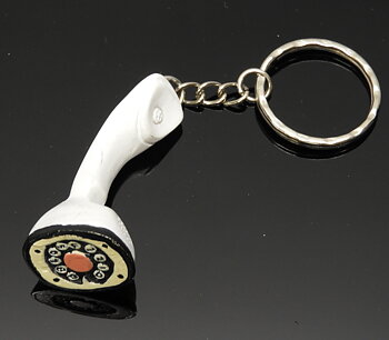 Nyckering Cobra telefon vit
