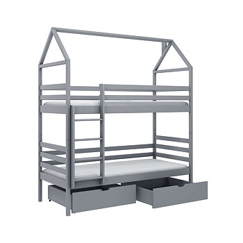 ALEX house bunk bed with storage