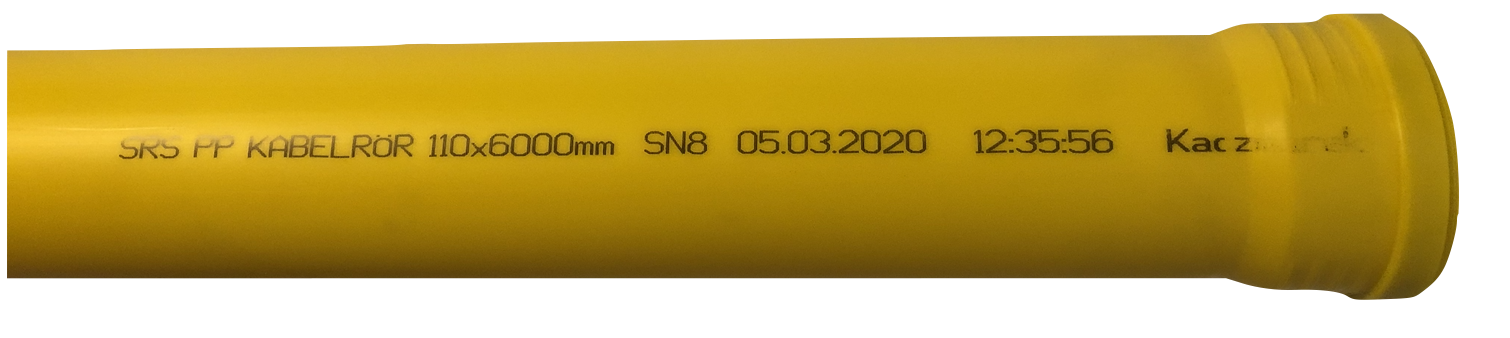 Kabelrör PP KZ SRS SN8 110X6m gul