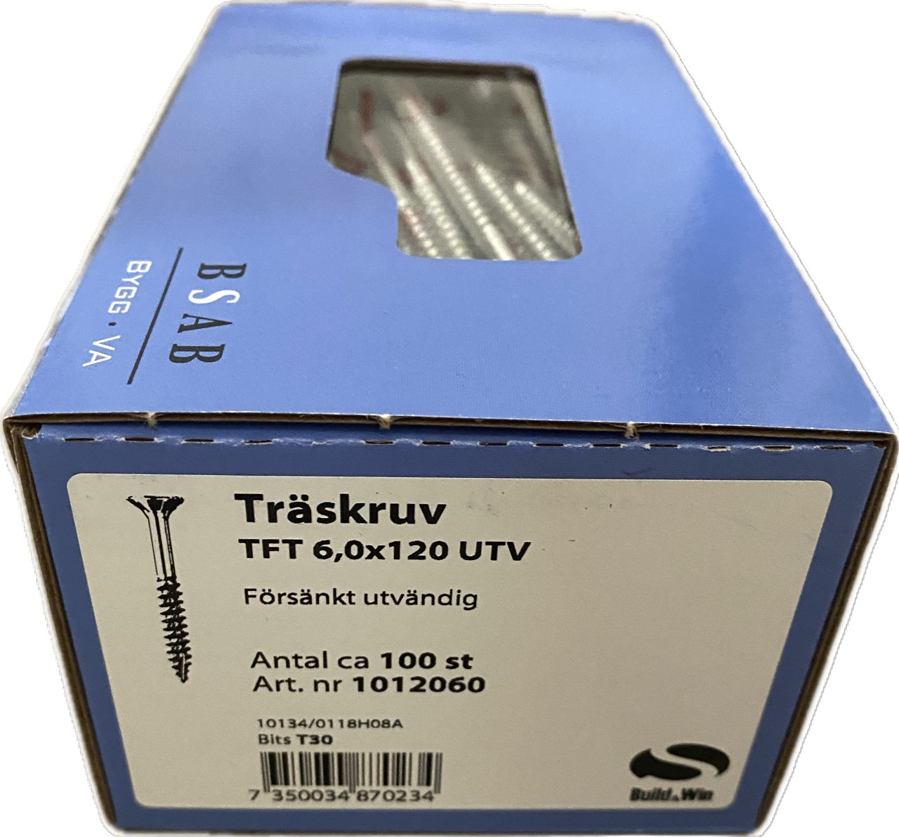 Träskruv Torx TFT 6X120 100/förp. Nettoprisad artikel