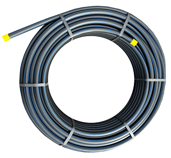 PE slang 40/3,7X50m KZ blå stripe SDR11 PN16 PE100RC