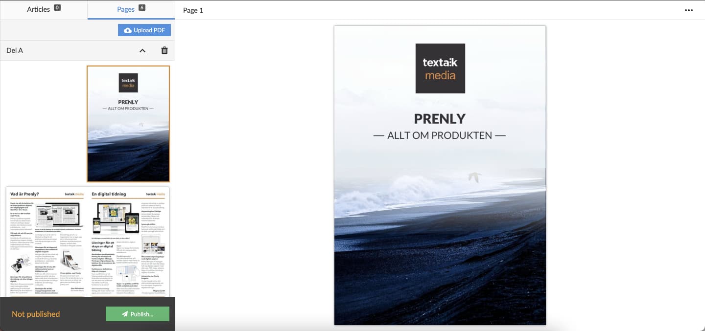 See the upload result. Share the result with the readers by publish a new version of the publication.