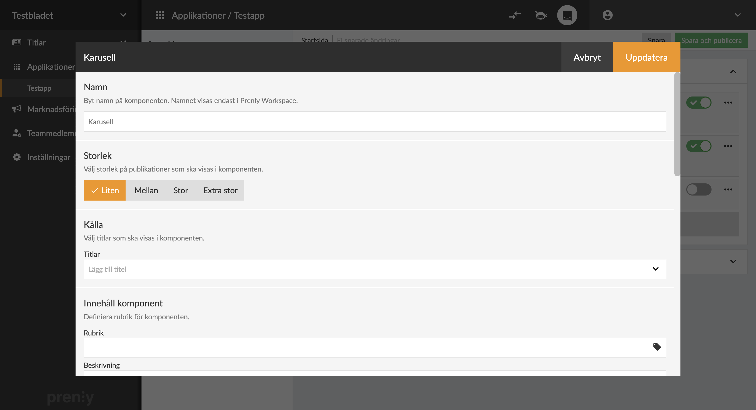 Scrolla till botten av inställningsfönstret.