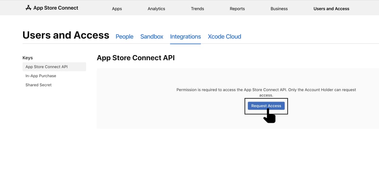 Select "Request Access".