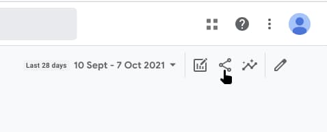 Select the icon "Share this report".