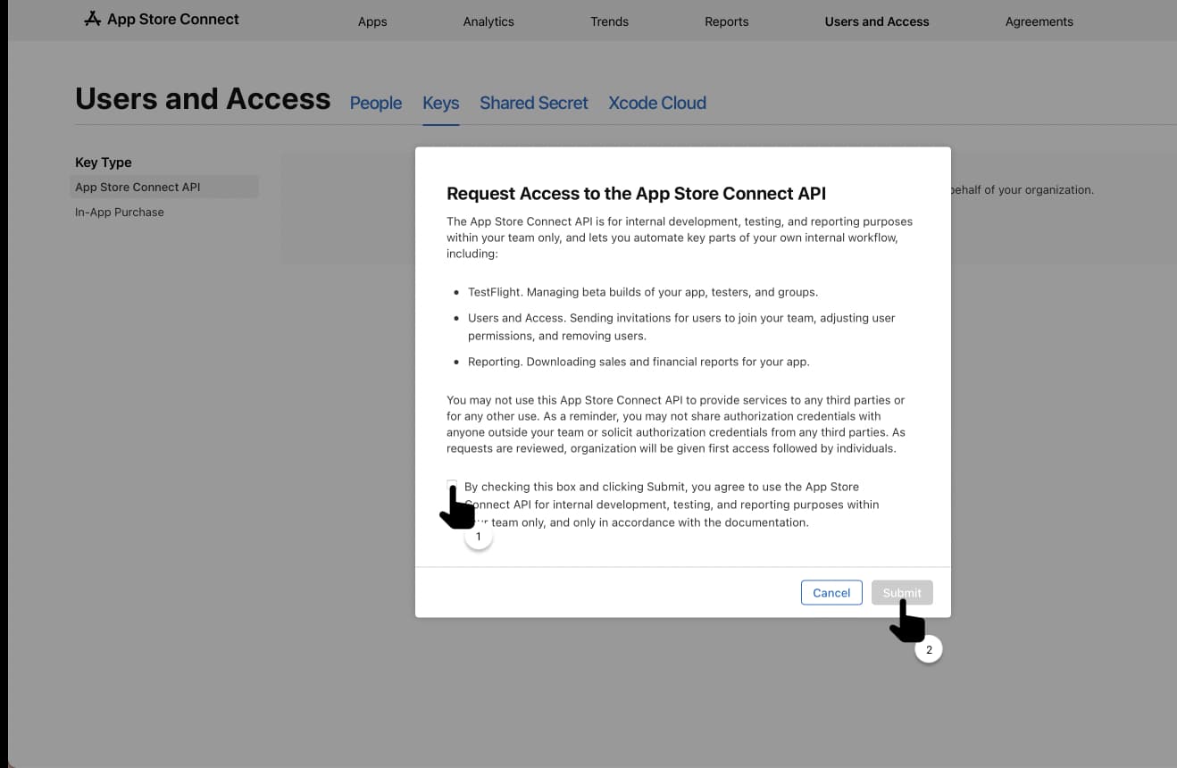 Accept the agreement and request API access.