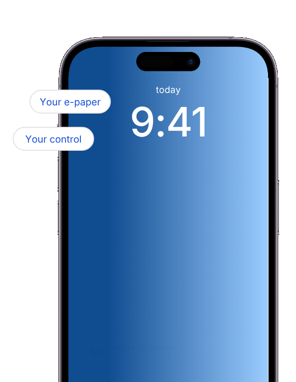 Illustration of an app interface where the user can control content and design. The preview shows support for iOS, Android, and web as well as features like color selection, content grouping, and real-time updates.